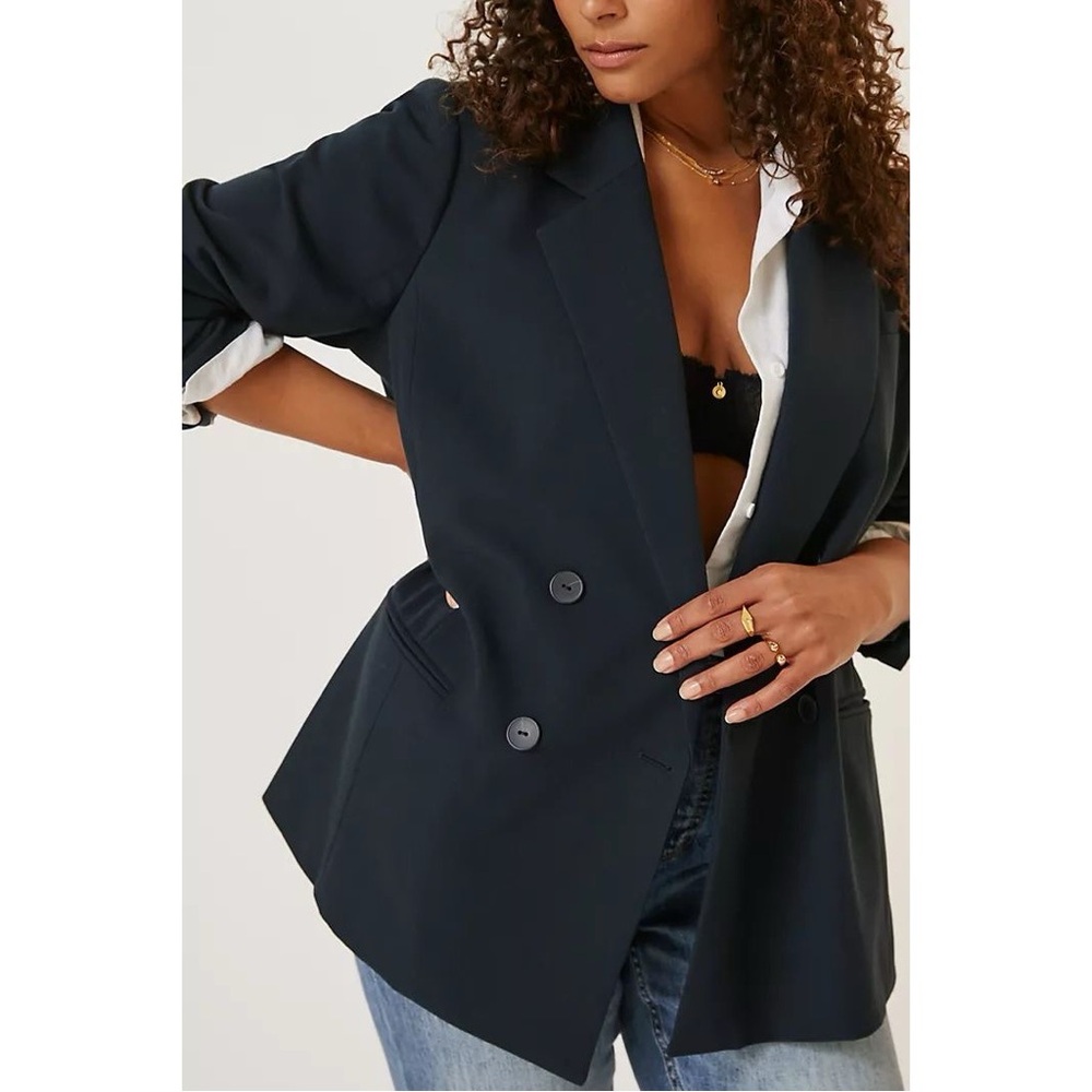 ANTHROPOLOGIE I NWT Maeve Blazer Jacket in Midnight Blue
